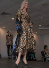 Leopard Gold Spot Wrap Frill Dress  - Custom Design by SFH