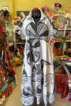 Christina Dress in Ankara Black & White ML- SFH Designs