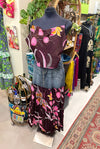 Pink floral Ankara Skirt with Vintage Denim- SFH Designs Original