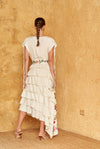 Asymmetrical Frill Dress - Floral Embroidery by Frankie + Dash