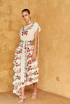 Asymmetrical Frill Dress - Floral Embroidery by Frankie + Dash