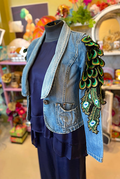 Peacock Sleeved Custom Jacket