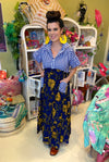 Ankara Shirt Dress - Navy Gingham