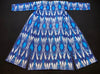 Uzbek Chaplin Robe Handwoven Suzani Ikat Coat in Blues