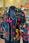 Vintage Floral Silk Embroidered Jacket from Uzbekistan