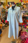 Cool Blue Pin Striped Dress