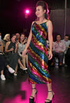 Harry Styles Slinky Dress in Rainbow Sparkles Sequins - SFH Designs Original