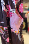 Ankara Dress - Floral pink and brown
