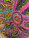 Lara Wrap Frill Dress in Indigenous Goanna Dreaming Print  - Custom Design by SFH