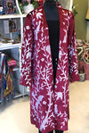 Paradiso Suzani Coat in Burgundy