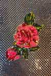 Sequinned Embellishment - Pink & Red Rose