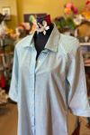 Cool Blue Pin Striped Dress