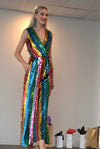 Harry Styles Sequinned Jumpsuit in Rainbow Sparkles Sequins