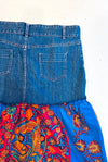 Ankara Ruffles Skirt with Vintage Denim - SFH Designs Original
