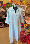 Cool Blue Pin Striped Dress