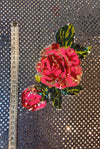 Sequinned Embellishment - Pink & Red Rose