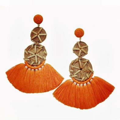 Amanda Earrings in Orange - Anannasa