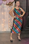 Harry Styles Slinky Dress in Rainbow Sparkles Sequins - SFH Designs Original