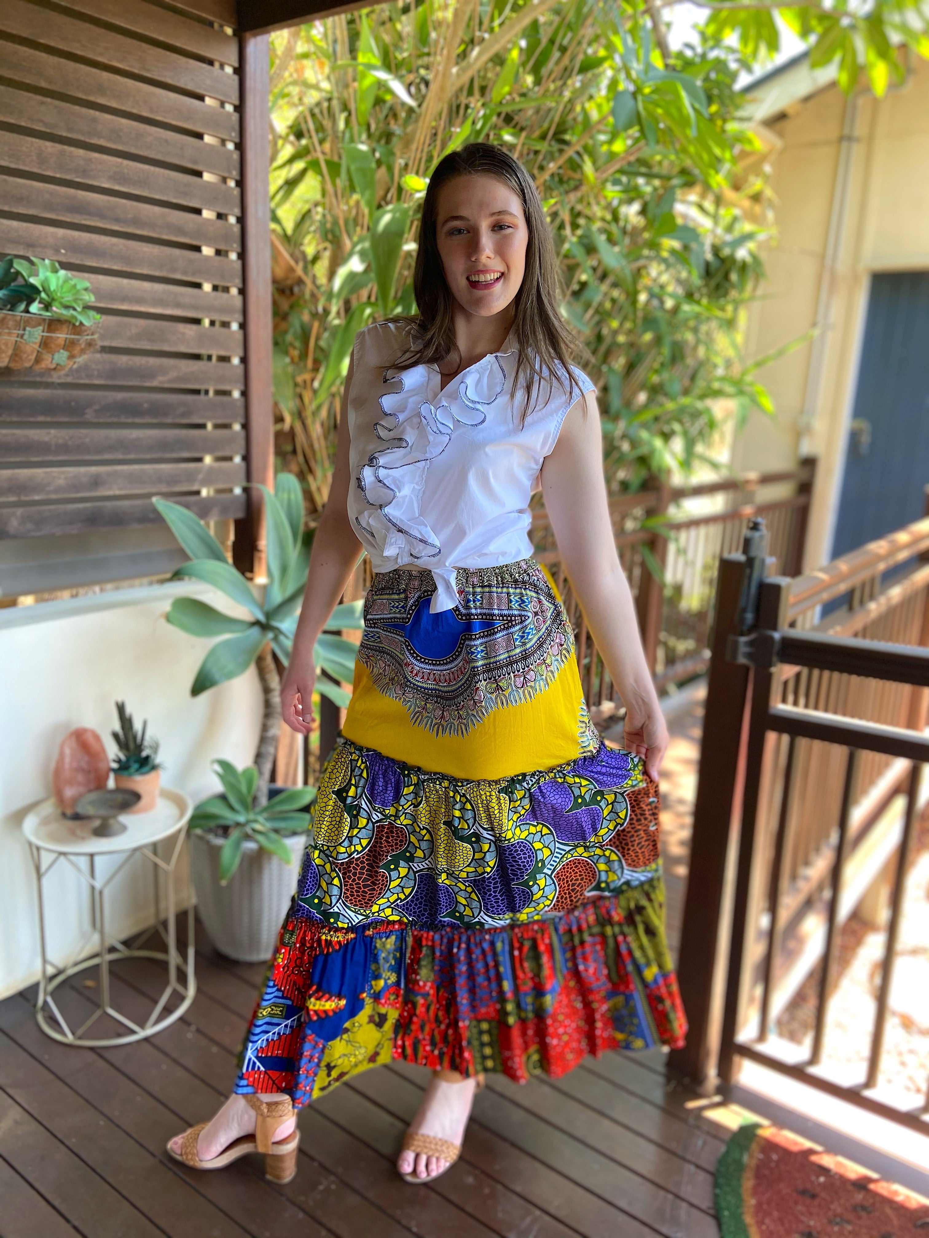 Ankara Ruffles Skirt SFH Designs Original