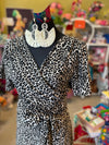 Leopard Print Wrap Frill Dress  - Custom Design by SFH