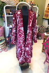 Paradiso Suzani Coat in Burgundy