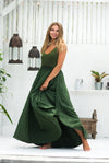 Goddess Dress Maxi in Forest Green - Renee Loves Frances