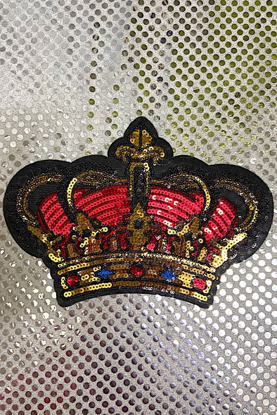 Sequinned Embellishment - Royal Crown