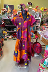 Christina Dress in Ankara Orange Spots- SFH Designs